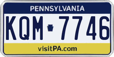 PA license plate KQM7746