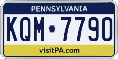PA license plate KQM7790