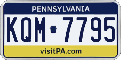 PA license plate KQM7795