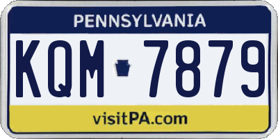 PA license plate KQM7879