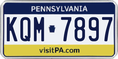 PA license plate KQM7897