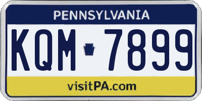 PA license plate KQM7899