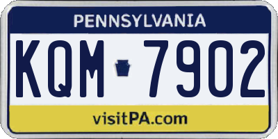 PA license plate KQM7902