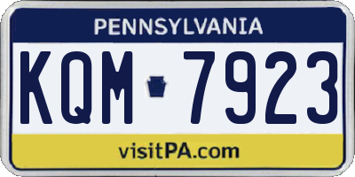 PA license plate KQM7923