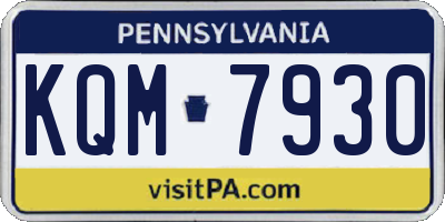 PA license plate KQM7930