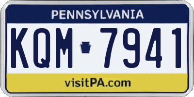 PA license plate KQM7941