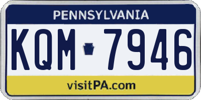 PA license plate KQM7946