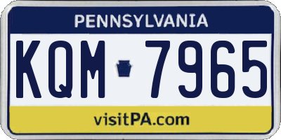 PA license plate KQM7965