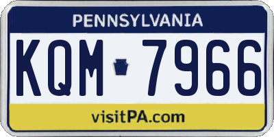 PA license plate KQM7966