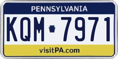 PA license plate KQM7971