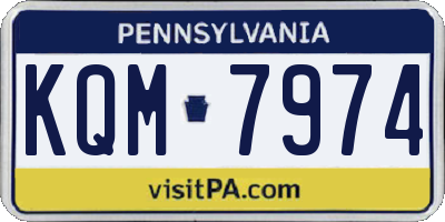 PA license plate KQM7974