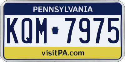 PA license plate KQM7975