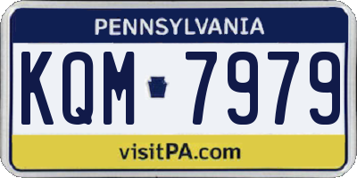 PA license plate KQM7979