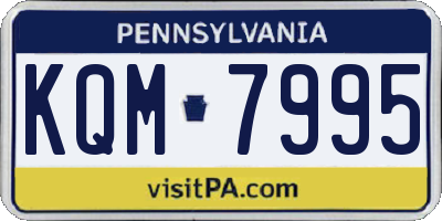PA license plate KQM7995