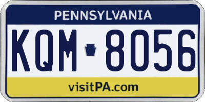 PA license plate KQM8056