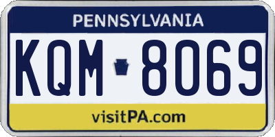PA license plate KQM8069