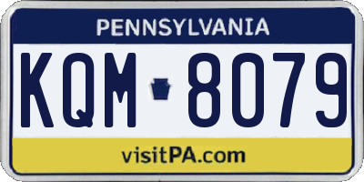 PA license plate KQM8079