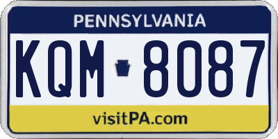 PA license plate KQM8087