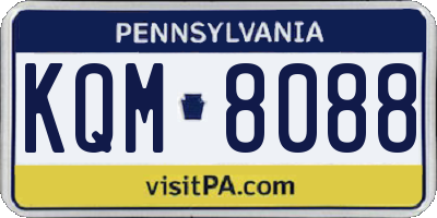 PA license plate KQM8088