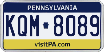 PA license plate KQM8089