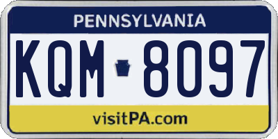 PA license plate KQM8097