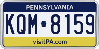 PA license plate KQM8159