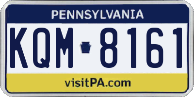 PA license plate KQM8161
