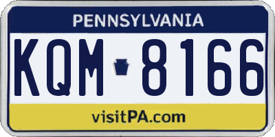 PA license plate KQM8166