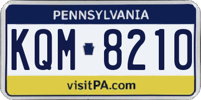 PA license plate KQM8210