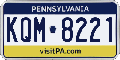 PA license plate KQM8221