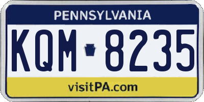 PA license plate KQM8235