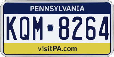PA license plate KQM8264