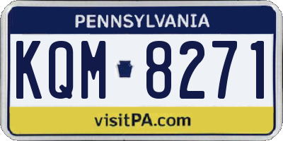 PA license plate KQM8271
