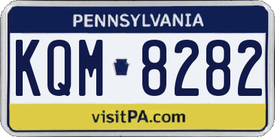 PA license plate KQM8282