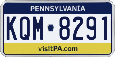 PA license plate KQM8291