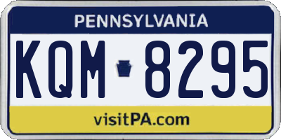 PA license plate KQM8295
