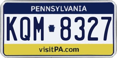 PA license plate KQM8327