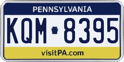 PA license plate KQM8395