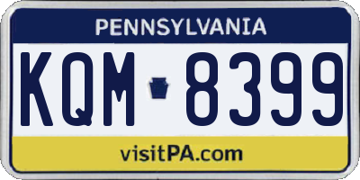 PA license plate KQM8399