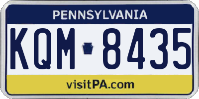 PA license plate KQM8435