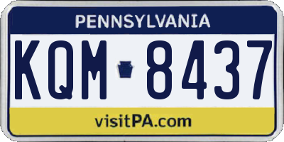 PA license plate KQM8437