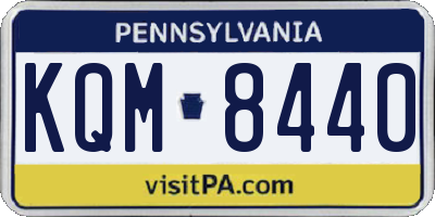 PA license plate KQM8440