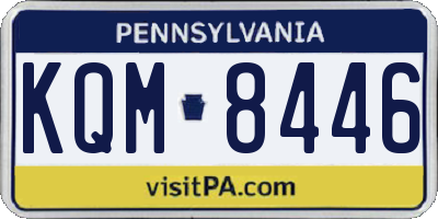 PA license plate KQM8446