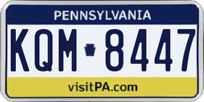 PA license plate KQM8447