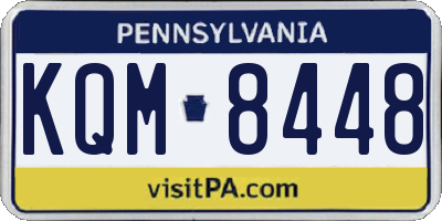 PA license plate KQM8448