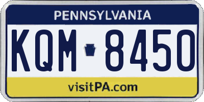 PA license plate KQM8450