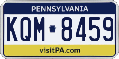 PA license plate KQM8459