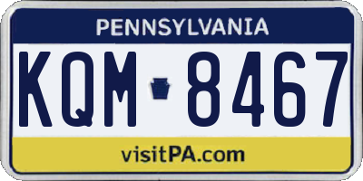 PA license plate KQM8467
