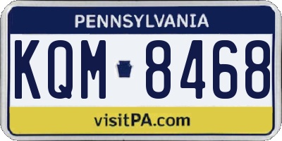 PA license plate KQM8468