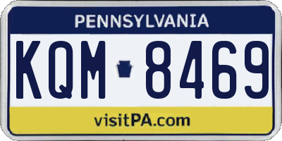 PA license plate KQM8469
